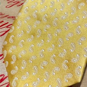 Versace Elegant Yellow Paisley Men's Tie